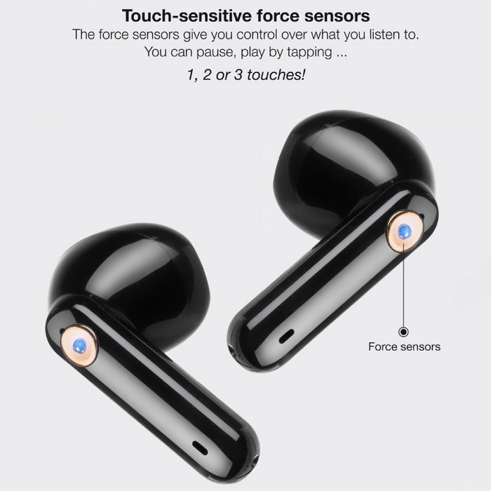 Tooq Snail TQBWH-0060G Auriculares Inalámbricos Gris/Negro